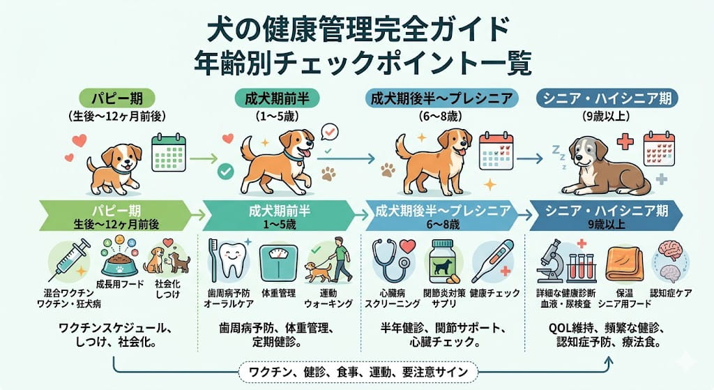 犬の健康管理完全ガイド｜年齢別チェックポイント一覧