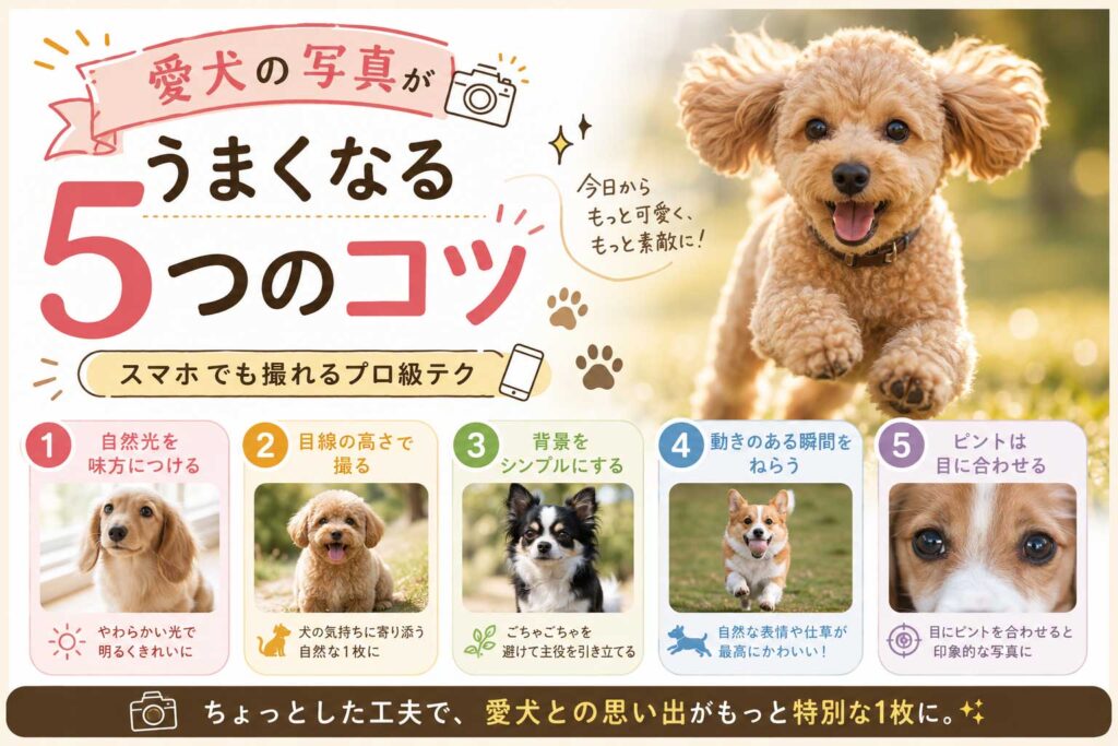 愛犬の写真がうまくなる5つのコツ｜スマホでも撮れるプロ級テク