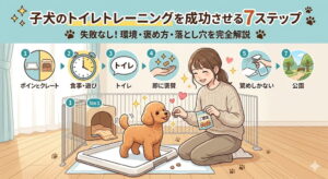 子犬のトイレトレーニングを成功させる7ステップ