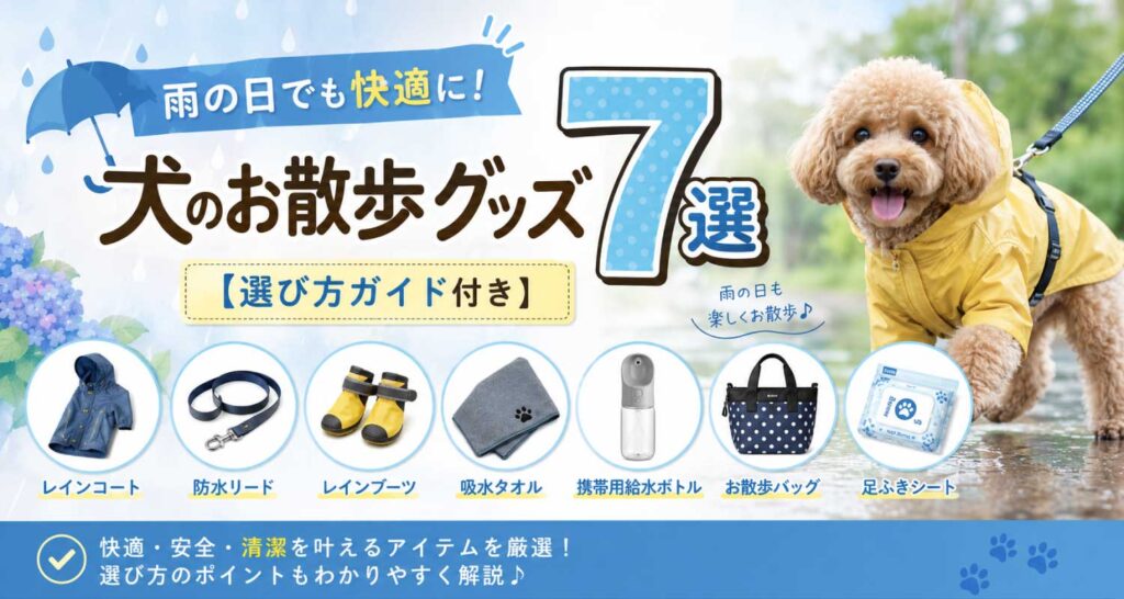 雨の日でも快適に！犬のお散歩グッズ7選【選び方ガイド付き】