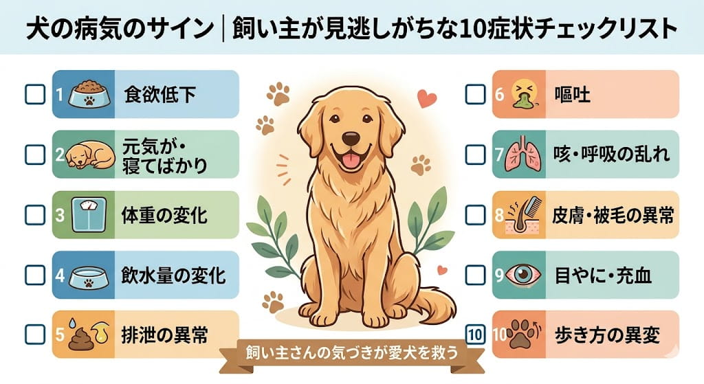 犬の病気のサイン｜飼い主が見逃しがちな10症状チェックリスト